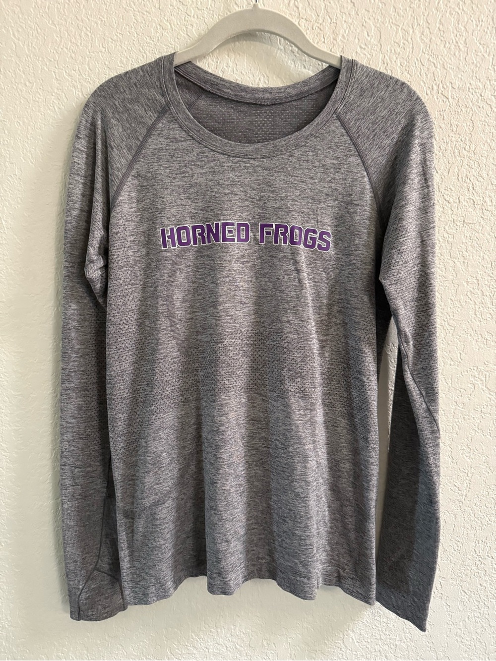 Lululemon Horned Frogs Gray Long-Sleeve Swifty Tech Top